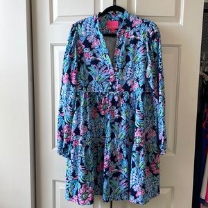 Lilly Pulitzer Winona High Tide Navy Pineapple Paradise